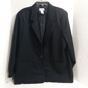 Vicki Wayne Black One Button Blazer Size 24W *EUC*